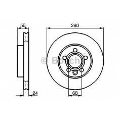 BOSCH Δισκόπλακα 0 986 478 846 BOSCH, SEAT, SKODA, VW, TRANSPORTER, IV, TD, TDI, VR