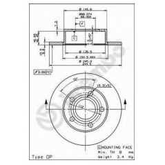 BRECO Δισκόπλακα BS 7616 AUDI, TDI