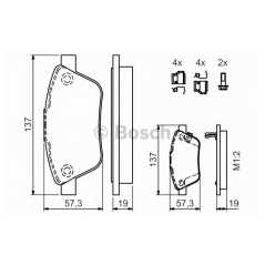 BOSCH Σετ τακάκια 0 986 494 157 CORSA D 2006