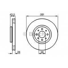 BOSCH Δισκόπλακα 0 986 478 855 MITO (955) 2008, BRAVO II (198) 2006, STILO (192) 2001-2010, DELTA III (844) 2008