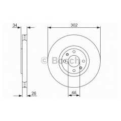 BOSCH Δισκόπλακα 0 986 479 288 I (UA_) 2006, C4 I (LC_) 2004, I (UD_) 2007, 207 SW (WK_) 2007, 307 CC (3B) 2003, 307 SW (3H) 200