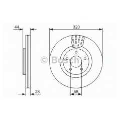 BOSCH Δισκόπλακα 0 986 479 679 BOSCH, NISSAN, QASHQAI