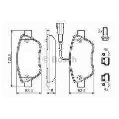 BOSCH Σετ τακάκια 0 986 494 113 MITO (955) 2008, 500 (312) 2007, 500 C (312) 2009, LINEA (323) 2007, PANDA (169) 2003, PUNTO (19