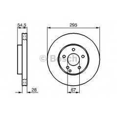 BOSCH Δισκόπλακα 0 986 479 039 CLASS (W211) 2002-2009