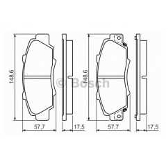 BOSCH Σετ τακάκια 0 986 461 142 GBP 9032, V I (RD) 1995-2002, V (GH) 1999, LEGEND III (KA9) 1996, PRELUDE IV (BB) 1991-1997, PRE