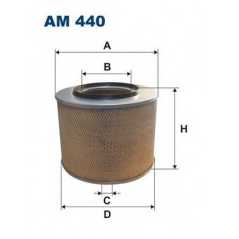 FILTRON Φίλτρο αέρα AM440 ACTROS 1996-2002, MK 1987-1996, 224HP 1222, 224HP 1224 AF 245HP 1226, 296HP 1226, 272HP 1226 AF 340HP 