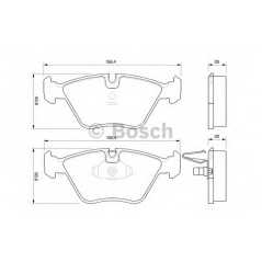 BOSCH Σετ τακάκια 0 986 424 767 SFP 0000, 3 (E46) 1998-2005, X3 (E83) 2004, Z4 (E85) 2003, MG ZT 2001-2005, T 2001-2005