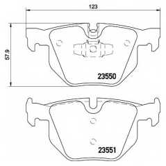 HELLA PAGID Σετ τακάκια 8DB 355 011-801 3 (E90) 2005-2011, X1 (E84) 2009