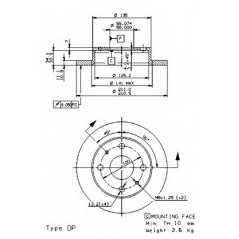 BRECO Δισκόπλακα BS 7642 CHARADE (L2_) 2003, CUORE VI (L7_) 1998-2003, CUORE VII (L251) 2003, CUORE VIII 2007, TREVIS 2006