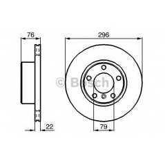 BOSCH Δισκόπλακα 0 986 478 848 5 (E39) 1995-2003