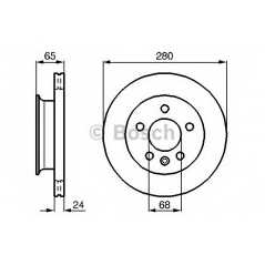 BOSCH Δισκόπλακα 0 986 478 548 BOSCH, VW, TRANSPORTER, IV, TDI