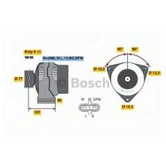 BOSCH Δυναμό & Εναλλάκτης Ρεύματος 0 124 555 004 ACTROS 1996-2002, 1831 AK 313HP 1831 K 313HP 1831, 1831 LS 313HP 1831, 1831 L 3