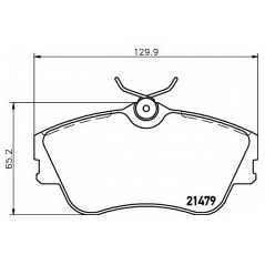 HELLA PAGID Σετ τακάκια 8DB 355 018-071 HELLA, PAGID, AUDI, VW, TRANSPORTER, IV, TD, TDI, WVA