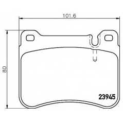 HELLA PAGID Σετ τακάκια 8DB 355 006-541 CLASS (W203) 2000-2007, CLASS (CL203) 2008-2011, CLK (C209) 2002-2009, SLK (R171) 2004-2