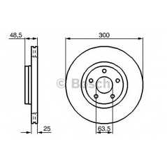 BOSCH Δισκόπλακα 0 986 479 171 7M51 1125, MAX (DM2) 2007, MAX II 2010, MAX 2003-2007, FOCUS II (DA_) 2004, FOCUS III 2011, MAX 2