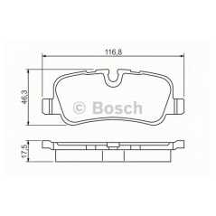 BOSCH Σετ τακάκια 0 986 494 148 SFP 5000, SFP 5001, DISCOVERY III (TAA) 2004-2009, DISCOVERY IV (LA) 2009, RANGE ROVER III (LM) 