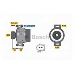 BOSCH Δυναμό & Εναλλάκτης Ρεύματος 0 124 625 023 CLS (C219) 2004-2011, CLASS (W211) 2002-2009, CLASS (W164) 2005, SL (R230) 2001