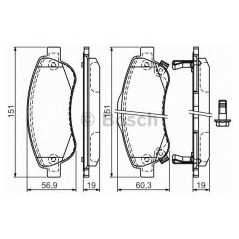 BOSCH Σετ τακάκια 0 986 494 379 V III (RE) 2006