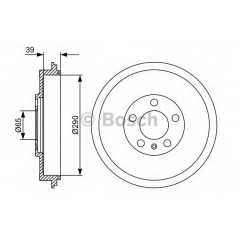 BOSCH Ταμπούρο 0 986 477 152 OCTAVIA (1U2) 1996-2010, ROOMSTER (5J) 2006