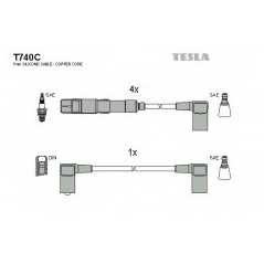 TESLA Μπουζοκαλώδια & Εξαρτήματα Σύνδεσης T740C 190 (W201) 1982-1993, COUPE (C124) 1987-1993, CLASS (W460) 1979-1993, CLASS (W46