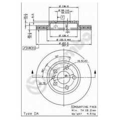 BRECO Δισκόπλακα BS 8254 JUMPY (U6U) 1994, 806 (221) 1994-2002, EXPERT (224) 1995