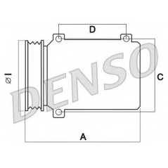 DENSO Συμπιεστής συστήματος κλιματισμού DCP21014 I (UA_) 2006, C4 I (LC_) 2004, I (UD_) 2007, DS5 2011, 3008 2009, 308 CC 2009, 