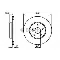 BOSCH Δισκόπλακα 0 986 478 490 43512 4201, RAV 4 I (SXA1_) 1994-2000