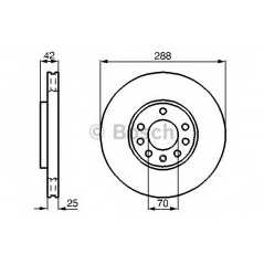 BOSCH Δισκόπλακα 0 986 478 588 32 02 5723, CALIBRA A (85_) 1990-1997, VECTRA B (36_) 1995-2002, 3 (YS3D) 1998-2003, 5 (YS3E) 199