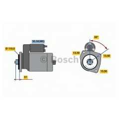 BOSCH Μίζα 0 001 241 119 CF 85 2001, XF 105 2005, XF 95 2002-2006