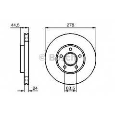 BOSCH Δισκόπλακα 0 986 479 069 2T14 1125, TOURNEO CONNECT 2002