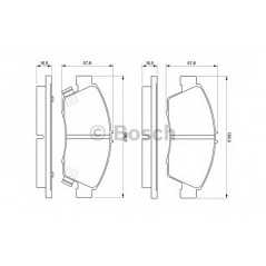 BOSCH Σετ τακάκια 0 986 461 759 BOSCH, HONDA, CIVIC, EG, EJ, EH, VI, MA, MB, EK, VII, VTEC, ES, IMA, VIII, FD, FA, CRX, III, SUM