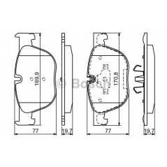 BOSCH Σετ τακάκια 0 986 494 191 X5 (E70) 2007-2012, X5 (F15) 2012