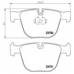 HELLA PAGID Σετ τακάκια 8DB 355 010-751 3 (E90) 2005-2011, 5 (E60) 2003-2010, 6 (E63) 2004, X5 (E70) 2007-2012, X5 (F15) 2012, P