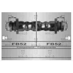 MALO Ελαστικοί σωλήνες φρένων (μαρκούτσια) 8952 LJ 80 1977-1984, SAMURAI (SJ) 1988-2004, SJ 410 1979-1988, SJ 413 1984-1990, 90 