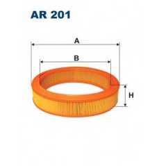 FILTRON Φίλτρο αέρα AR201 860 X 9601, A 740 X 9601, A 830 X 9601, A 840 X 9601, 100 (C1) 1968-1976, 50 (86) 1974-1978, LNA 1976-