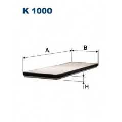 FILTRON Φίλτρο Καμπίνας K1000 CALIBRA A (85_) 1990-1997, COMBO (71_) 1994-2001, TIGRA (95_) 1994-2000