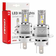 ΛΑΜΠΕΣ LED H4 10-16V 72W 6.500K 7920lm CANBUS (ΑΝΕΜΙΣΤΗΡΑΚΙ) X2 SERIES AMIO - 2ΤΕΜ.