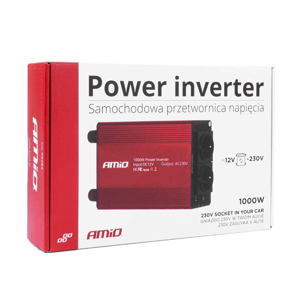 INVERTER 12230V 1000W2000W 3x230V socket PI05 ΑMiO - 1 TEM.