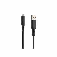 ΚΑΛΩΔΙΟ ΦΟΡΤΙΣΗΣ & ΜΕΤΑΦΟΡΑΣ ΔΕΔΟΜΕΝΩΝ USB A APPLE 8PIN 3000mA/18W ΣΙΛΙΚΟΝΗΣ ΜΑΥΡΟ 150cm OPTILINE LAMPA - 1 TEM.