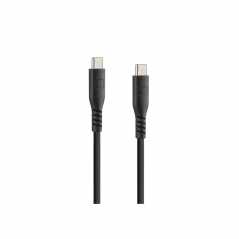 ΚΑΛΩΔΙΟ ΦΟΡΤΙΣΗΣ USB TYPE C  TYPE C 3000mA/60W (PD POWER DELIVERY) ΣΙΛΙΚΟΝΗΣ ΜΑΥΡΟ 60cm OPTILINE​​ LAMPA - 1 TEM.