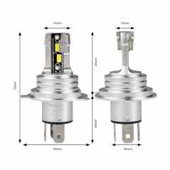 ΛΑΜΠΕΣ LED H4 H-SERIES 918V 42W 6500K 3600lm +200% CSP LED  AMiO - 2 TEM.