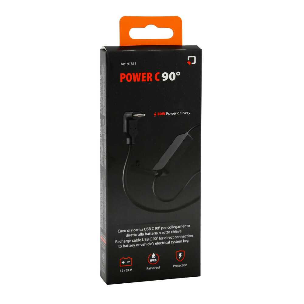 ΚΑΛΩΔΙΟ ΦΟΡΤΙΣΗΣ POWER C 90° USB TYPE C 30W ΣΙΛΙΚΟΝΗΣ ΜΑΥΡΟ 180cm ΓΙΑ ΣΥΝΔΕΣΗ ΣΤΗΝ ΜΠΑΤΑΡΙΑ OPTILINE LAMPA - 1 τεμ.