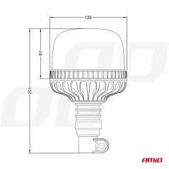 ΦΑΡΟΣ DIAMONT W25P ΜΕ ΛΕΥΚΟ ΚΑΠΑΚΙ 12/24V 24xSMD LED ΠΟΡΤΟΚΑΛΙ ΕΛΑΣΤΙΚΟΣ ΒΙΔΩΤΟΣ 201x126mm ΑΜΙΟ - 1 ΤΕΜ.