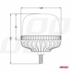 ΦΑΡΟΣ DIAMONT W25SB ΜΕ ΛΕΥΚΟ ΚΑΠΑΚΙ 12/24V 24xSMD LED ΠΟΡΤΟΚΑΛΙ ΒΙΔΩΤΟΣ 154x126mm ΑΜΙΟ - 1 ΤΕΜ.