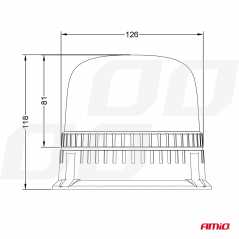 ΦΑΡΟΣ DIAMONT W25B ΜΕ ΛΕΥΚΟ ΚΑΠΑΚΙ 12/24V 24xSMD LED ΠΟΡΤΟΚΑΛΙ ΒΙΔΩΤΟΣ 118x126mm ΑΜΙΟ - 1 ΤΕΜ.