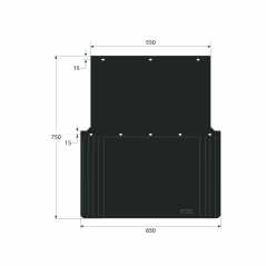 ΛΑΣΠΩΤΗΡΕΣ ΦΟΡΤΗΓΟΥ PVC ΜΑΥΡΟΙ ΜΕ ΕΓΚΡΙΣΗ 650x750x550mm LAMPA - 2 ΤΕΜ.